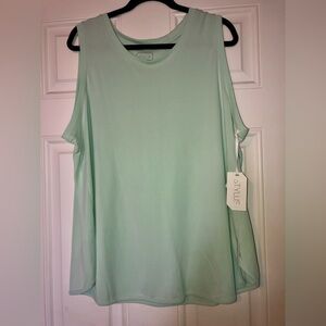 NWT Women’s STYLUS lightweight tank top mint sage green color Size 1x
